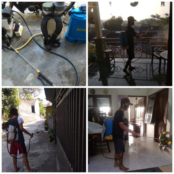 Spraying mandiri di padukuhan Gempol